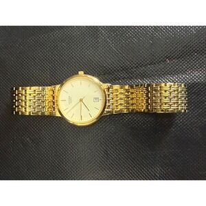 Citizen Quartz Gold Tone Dress Watch 2510-S088448l Date Window